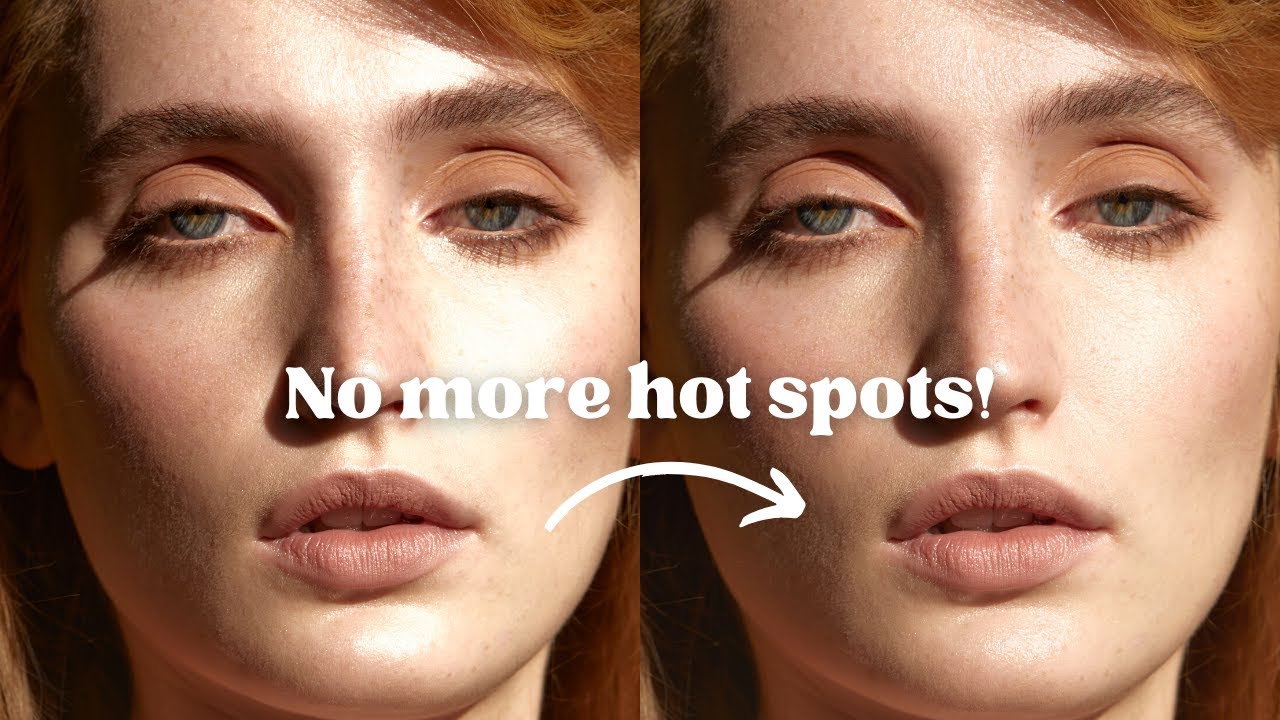 Как удалить пересвеченные яркие пятна в Photoshop