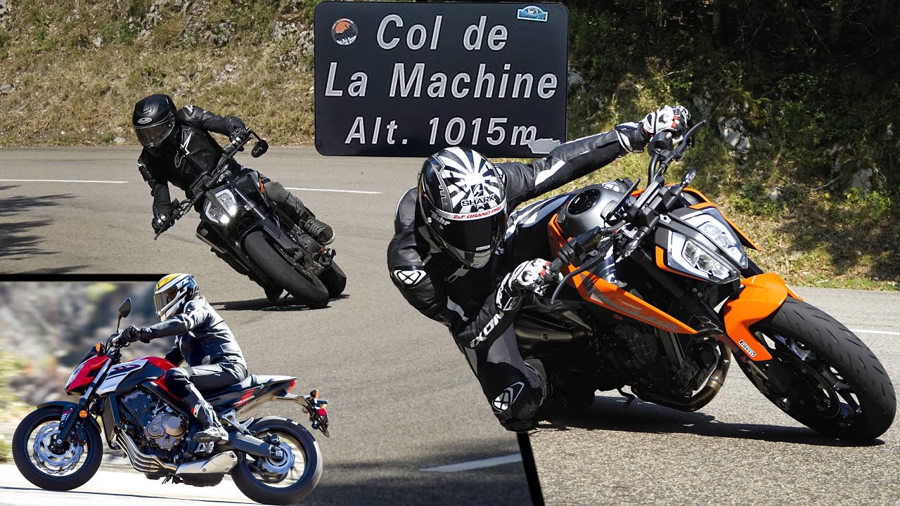 Duke 790 (A2 47.5cv) vs CB650F full 🏁 Col de la Machine Vercors (PURE SOUND 4K RAW HERO7)