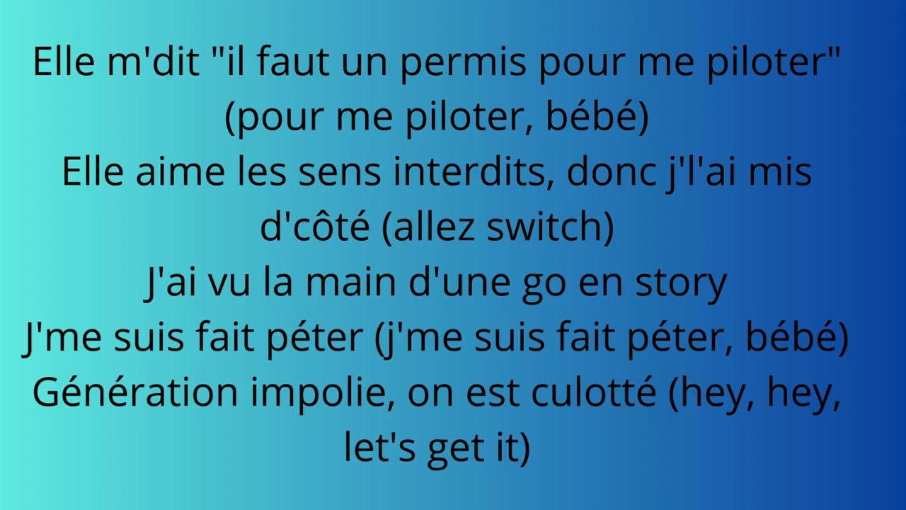Franglish et KeBlack Génération impolie (paroles)