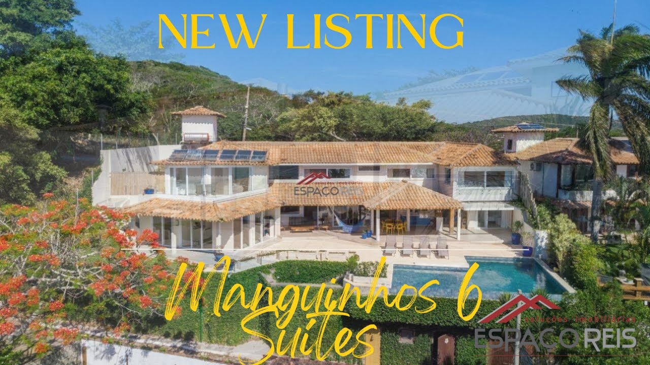 Maravilhosa Mansão Vista Mar Praia de Manguinhos 6 suítes Completamente Reformada em Búzios