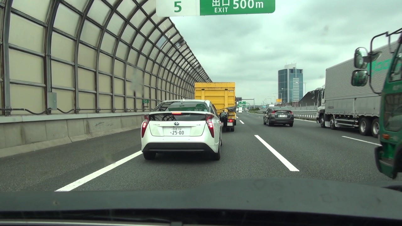 東名高速道路 厚木IC出口渋滞 2017.8.4