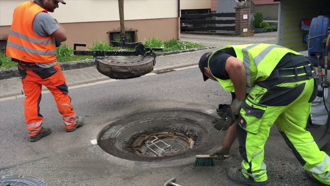 Kanaldeckelsanierung einer Standard (Begu) Abdeckung
