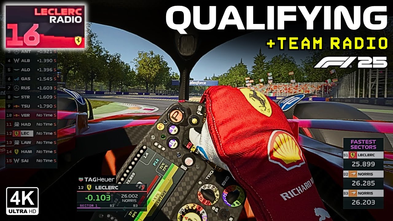 Charles Leclerc Ultra Immersive Qualifying Gameplay - Italian GP 2025