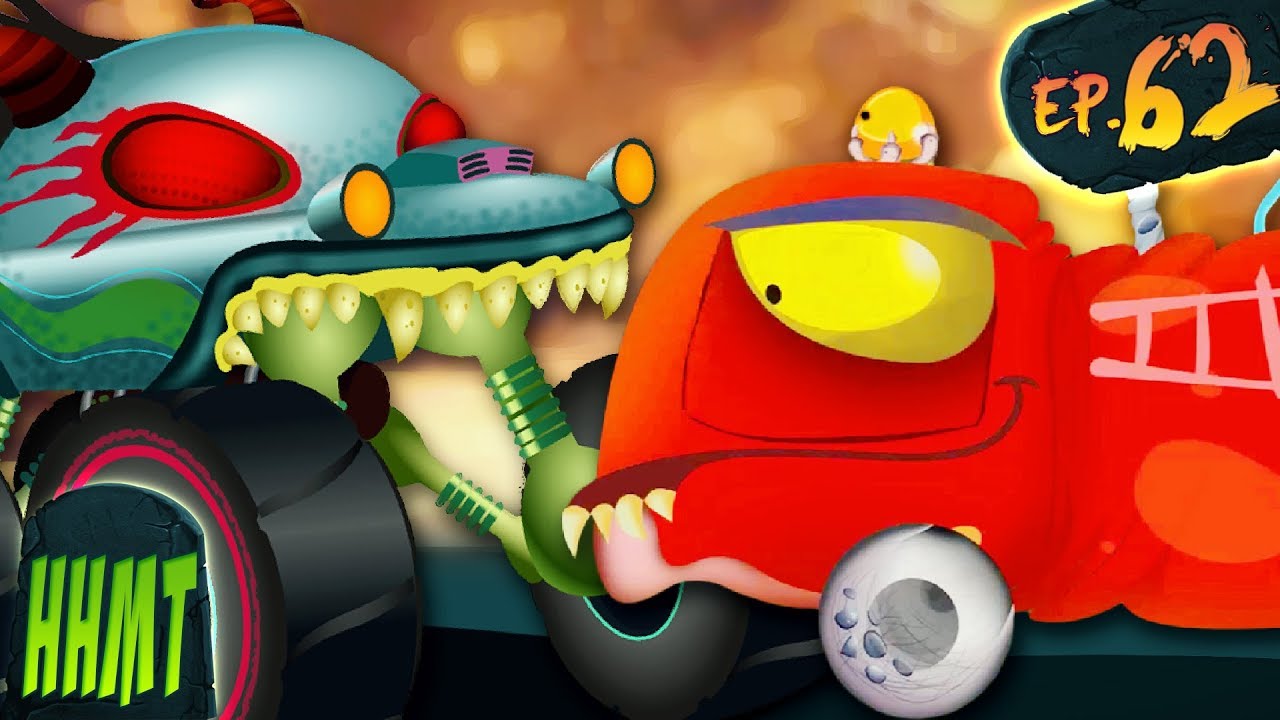 Fire Truck battle | haunted house monster truck | HHMT | Video For Kids