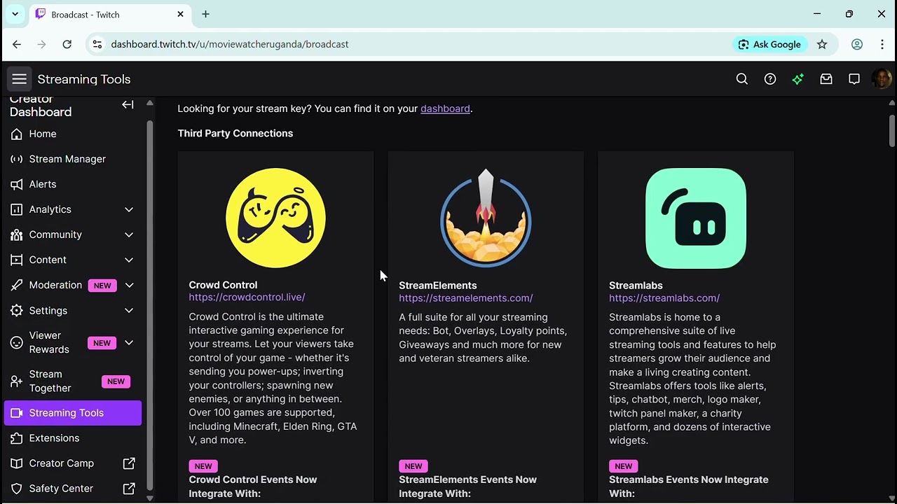 How to Find Your Twitch Stream Key & URL and also connect to OBS Studio