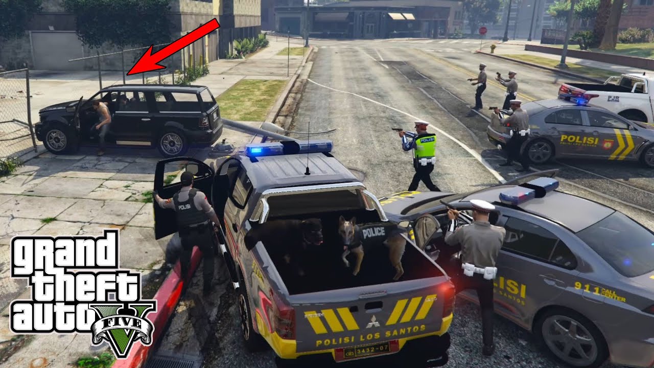 Patroli Bawa Anjing Malah Ketemu Perampok Bersenjata || GTA 5 Mod Polisi Indonesia