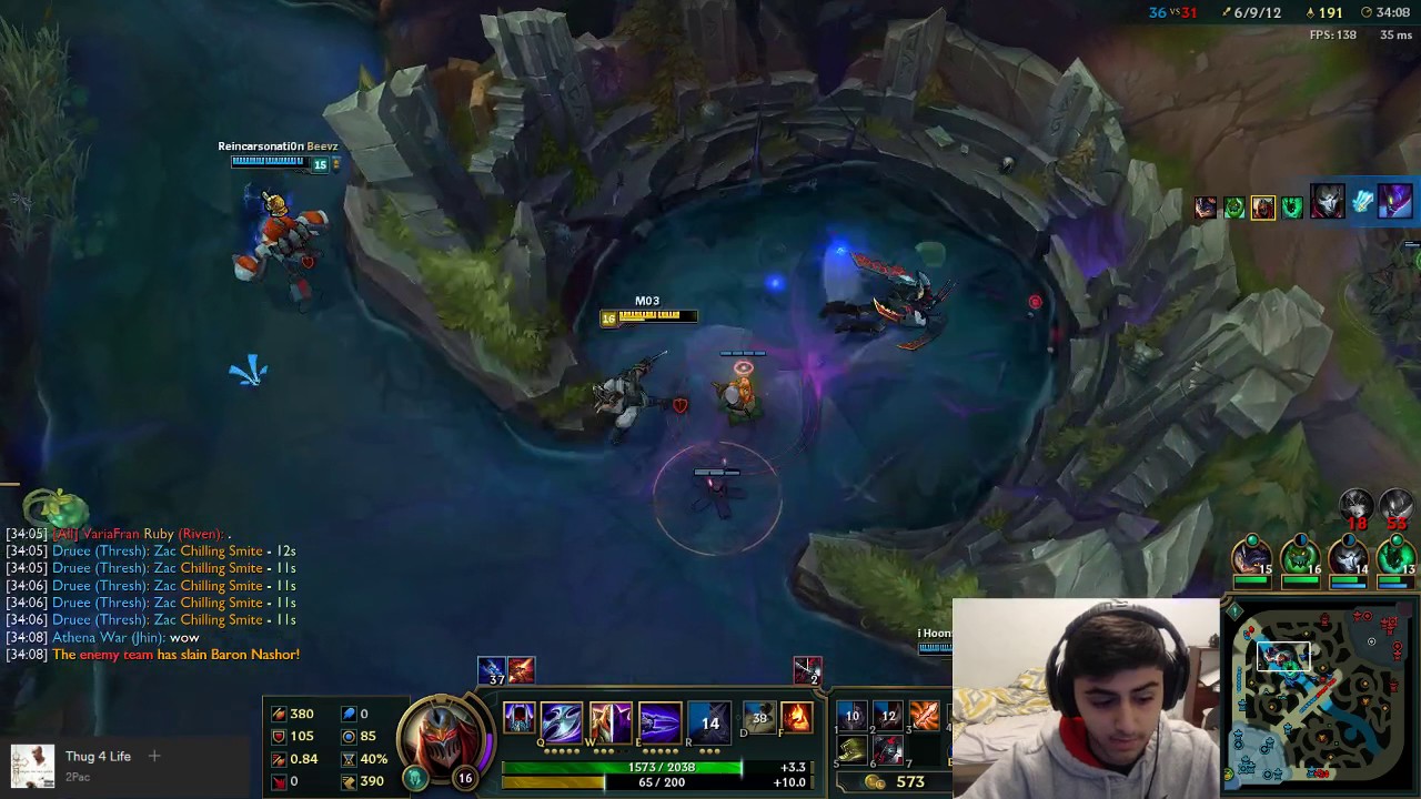 Yassuo's reaction to a low ELO Jungler's Smite (second in one game)