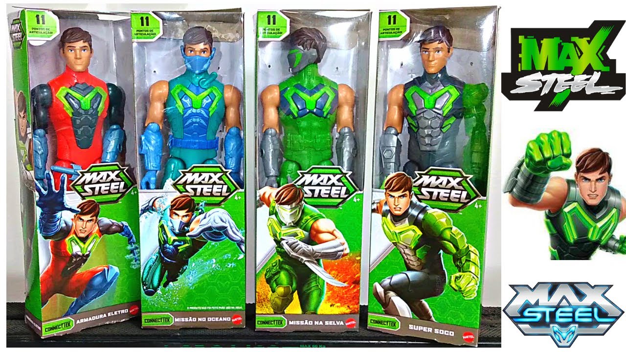 Bonecos MAX STEEL - Nova Coleção Max Steel da Mattel