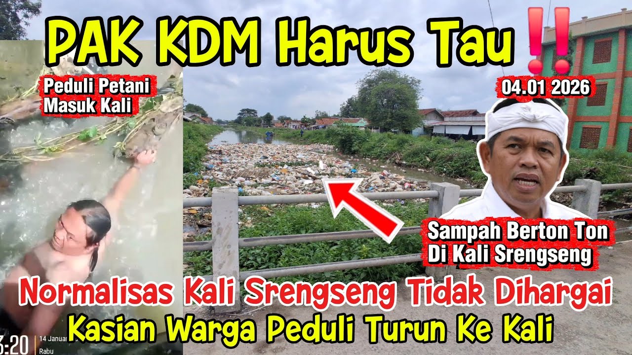 PAK KDM Harus Tau‼️ Normalisasi Kali Srengseng Tidak Dihargai || Sampah Numpuk DiKali #dedimulyadi