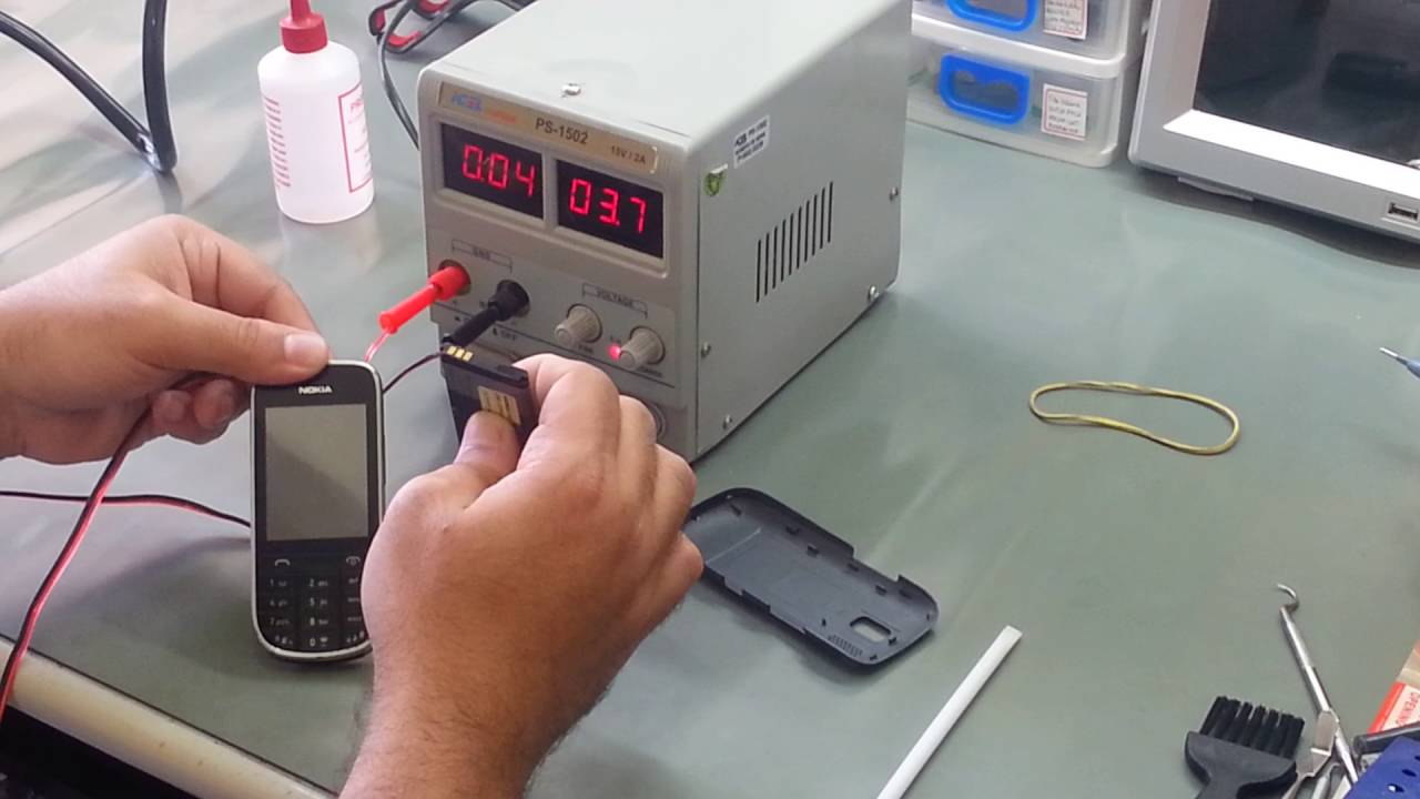 Uso da fonte de bancada para celulares