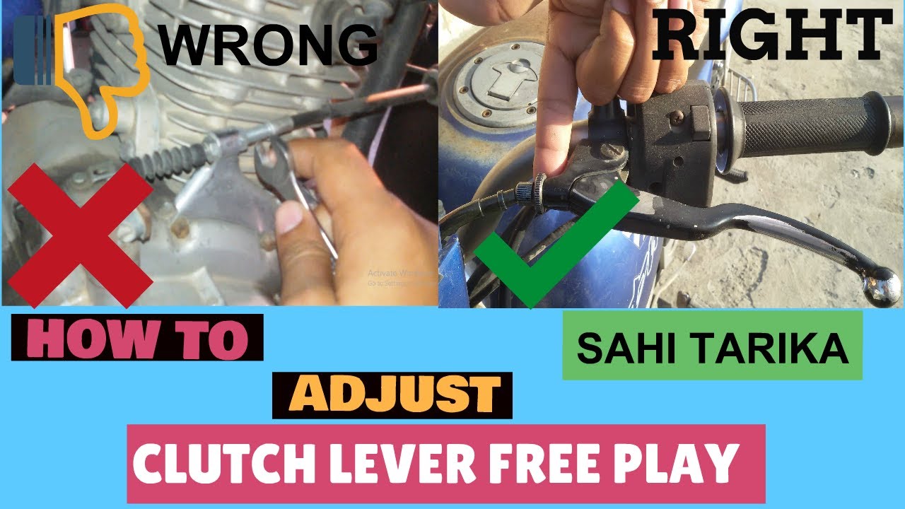 How to adjust clutch lever free play of motorcycle  (right way) | pulsar (Hindi)