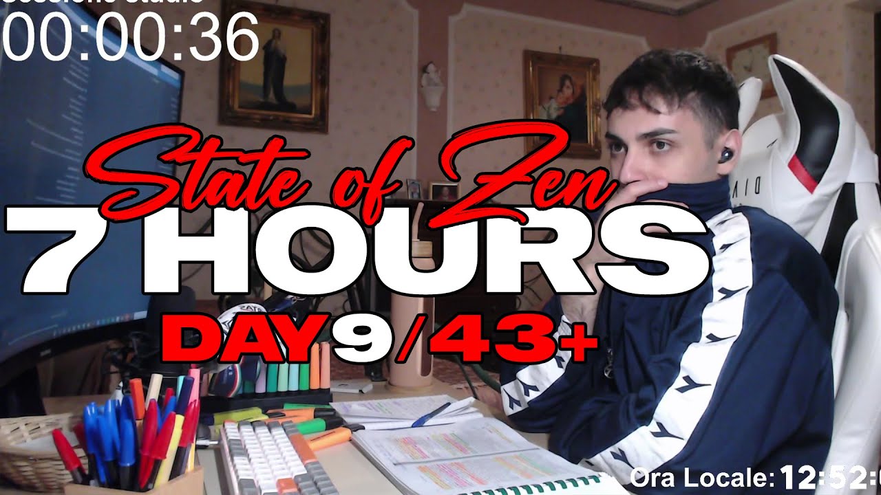 7 Hours Study With Me – “I’m in a State of Zen” | Day 9/43+ [Season 1]🦍🌱