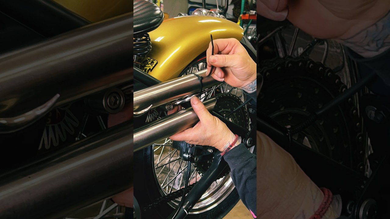 How to build custom motorcycle exhaust pipe mounts #motorcycle #harleydavidson #howto #how #exhaust