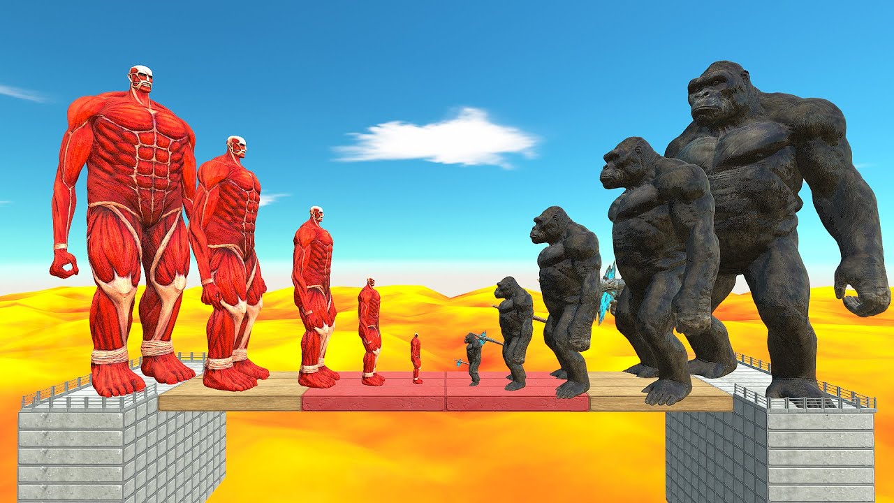 Growing Colossol Titan vs King Kong - Animal Revolt Battle Simulator