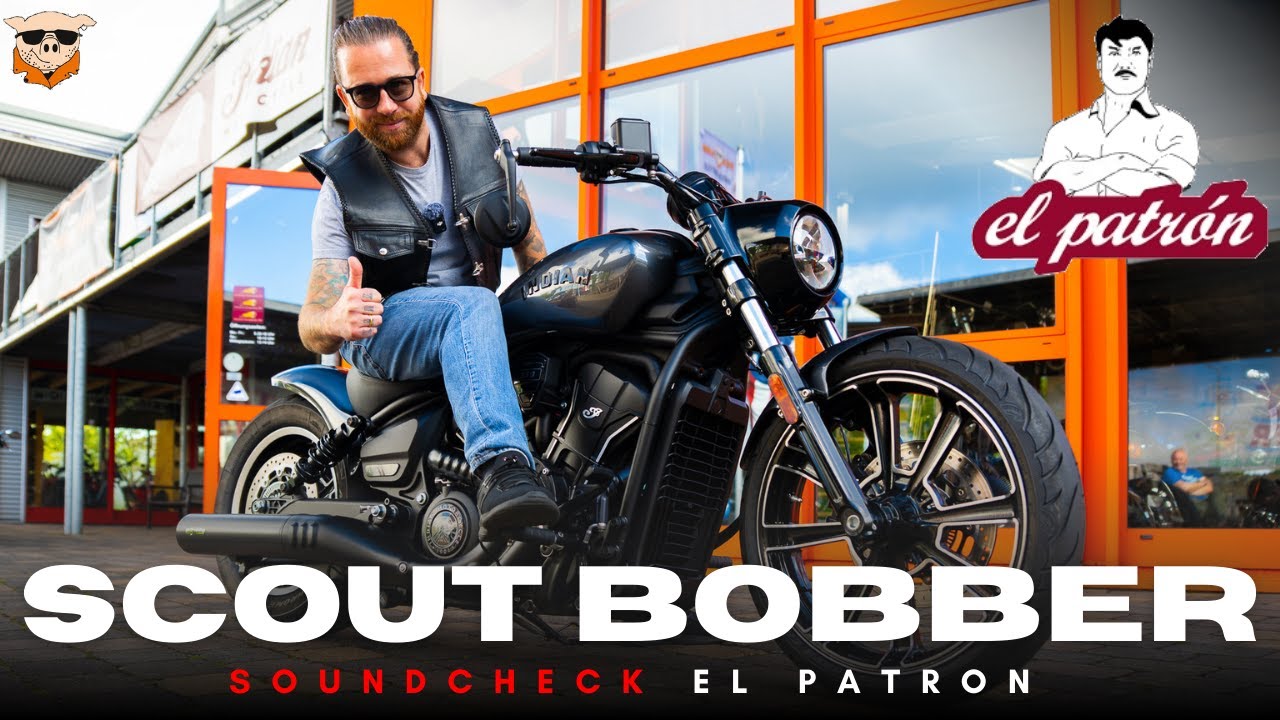 Custom 2025 Indian Scout Bobber mit El Patron Auspuff! Soundcheck