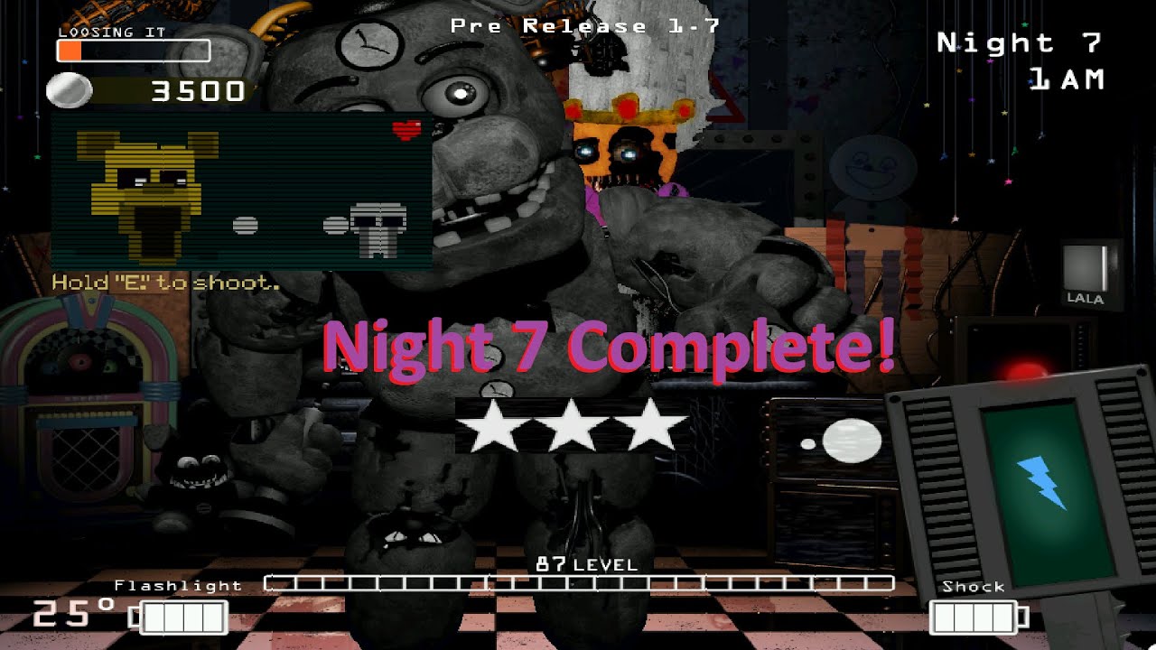 FNaF Ultimate Edition: Deluxe - I beat Night 7! (All Max)
