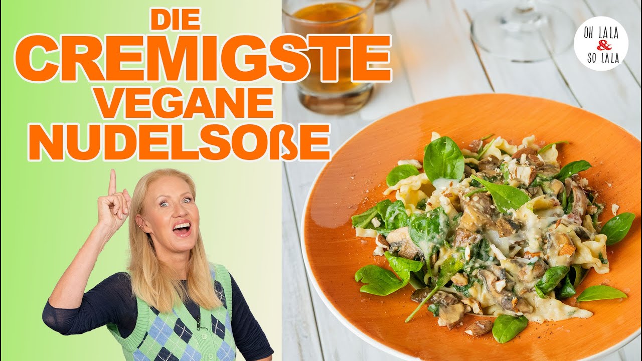 Weltbeste vegane Sahne - Soße ✅ Kalorien sparen & lecker Schlemmen - Grundrezept - für alle Nudeln❗️
