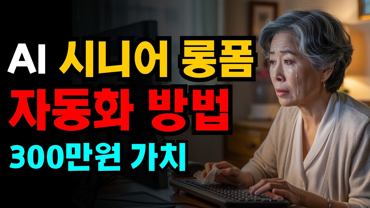 AI 시니어 유튜브 롱폼 자동으로 제작하는 방법. 300만원 가치. 50&middot;60대도 딱 10분이면 바로 가능!