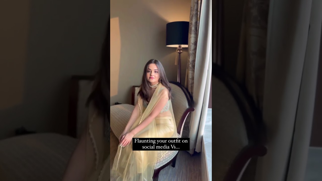 #khushimishra Flaunting your outfit on Social Media Vs. | #shorts