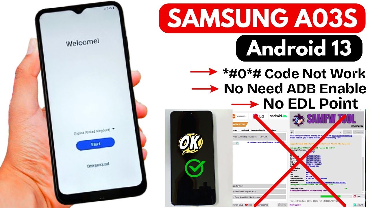 Samsung A03s FRP Bypass 2025 Android 13 | New Frp Unlock Tool | No EDL Point | No *#0*# & ADB Enable
