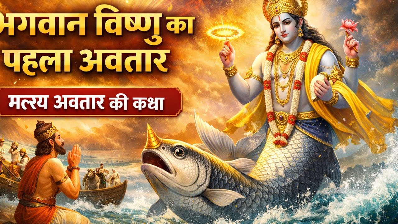 मत्स्य अवतार की कथा | भगवान विष्णु का पहला अवतार | Dashavatara Series Ep-1 @PuranX_Official 