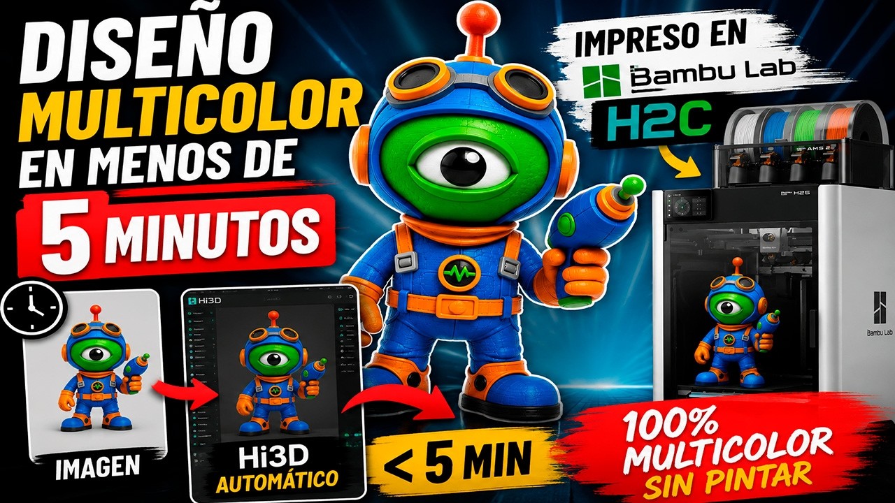Esto es lo que hace Hi3D con la IA para tus impresoras 3D 