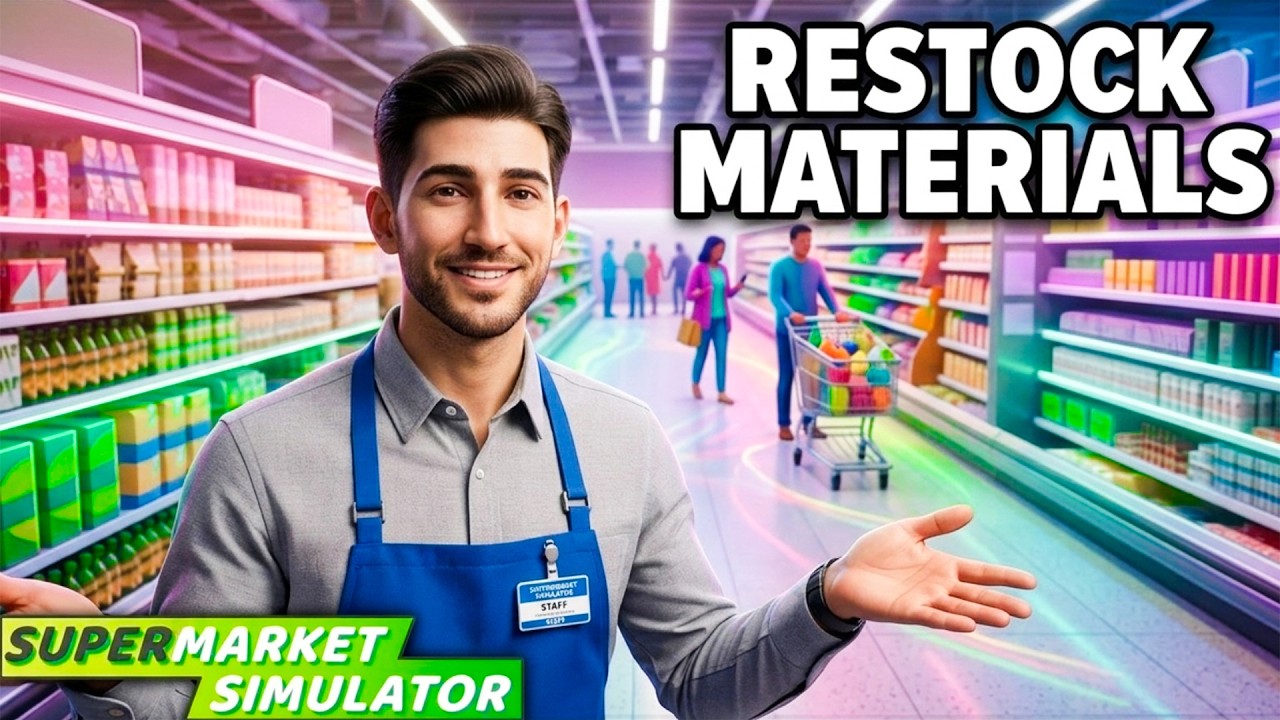 RESTOCK MATERIALS | SUPER MARKET SIMULATOR #08  | GAMEPLAY