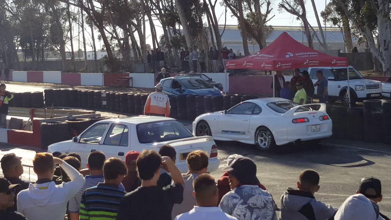 Toyota Supra vs Nissan STI Killarney drags