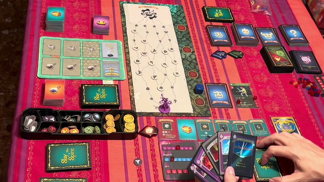Partida a Slay the Spire el juego de mesa. Acto 2.