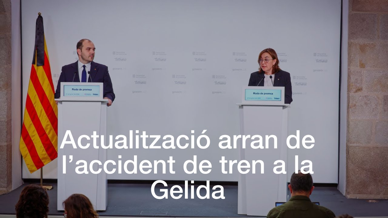 Roda de premsa sobre la situació de l’accident de tren a Gelida