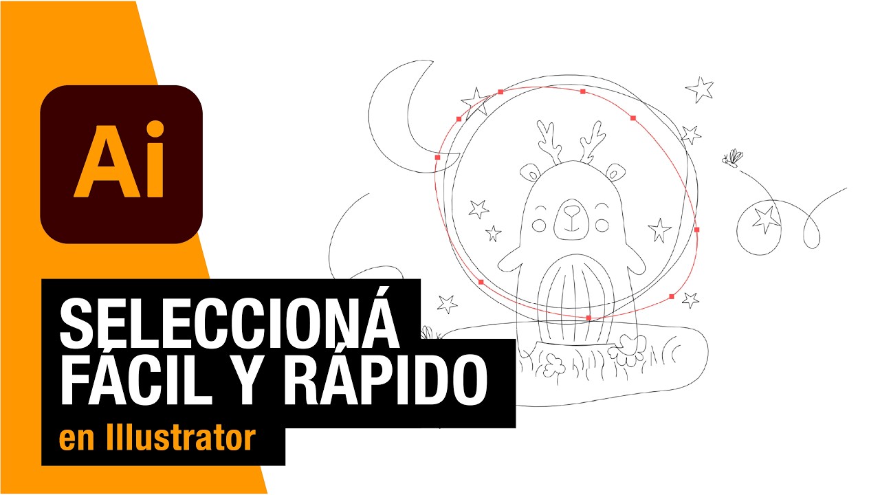 4 formas de seleccionar objetos fácil y rápido en Illustrator