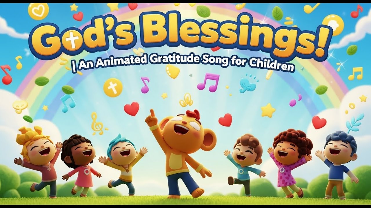 Божьи благословения! | Анимированная песня благодарности для детей