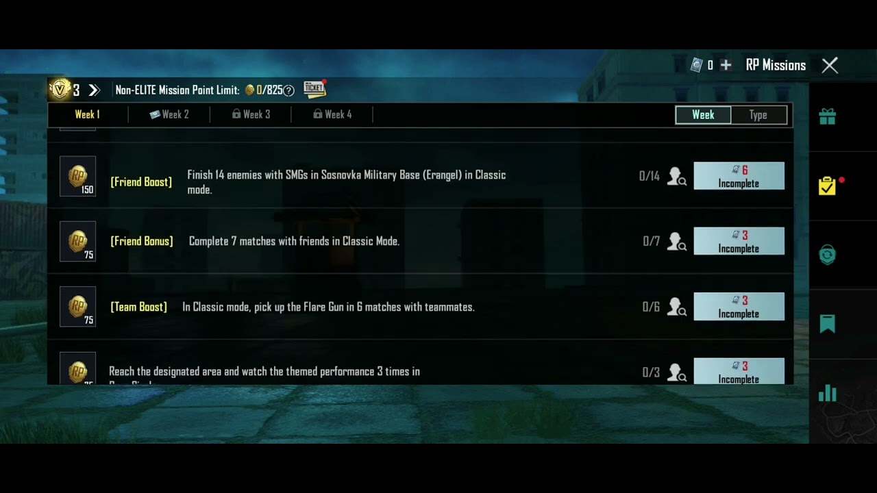 M11 RP week 1 missions.
