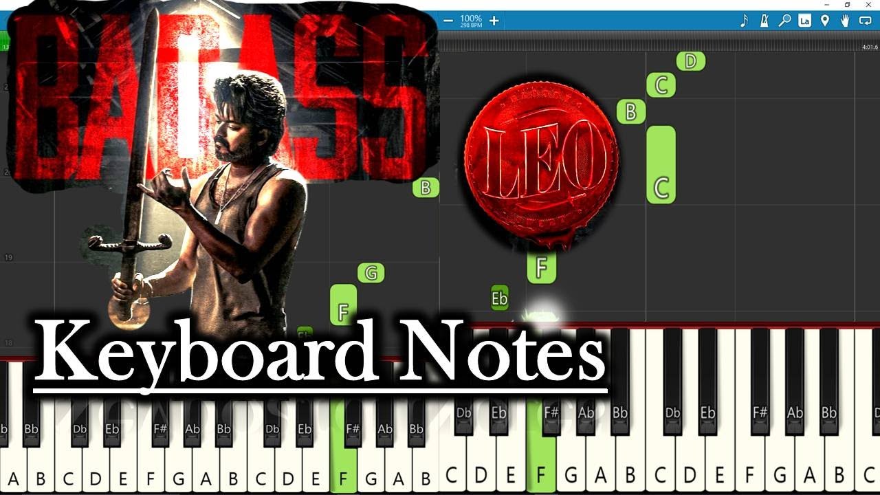 Badass Song Keyboard Notes | Anirudh | Thalapathy Vijay | Lokesh Kanagaraj | Leo