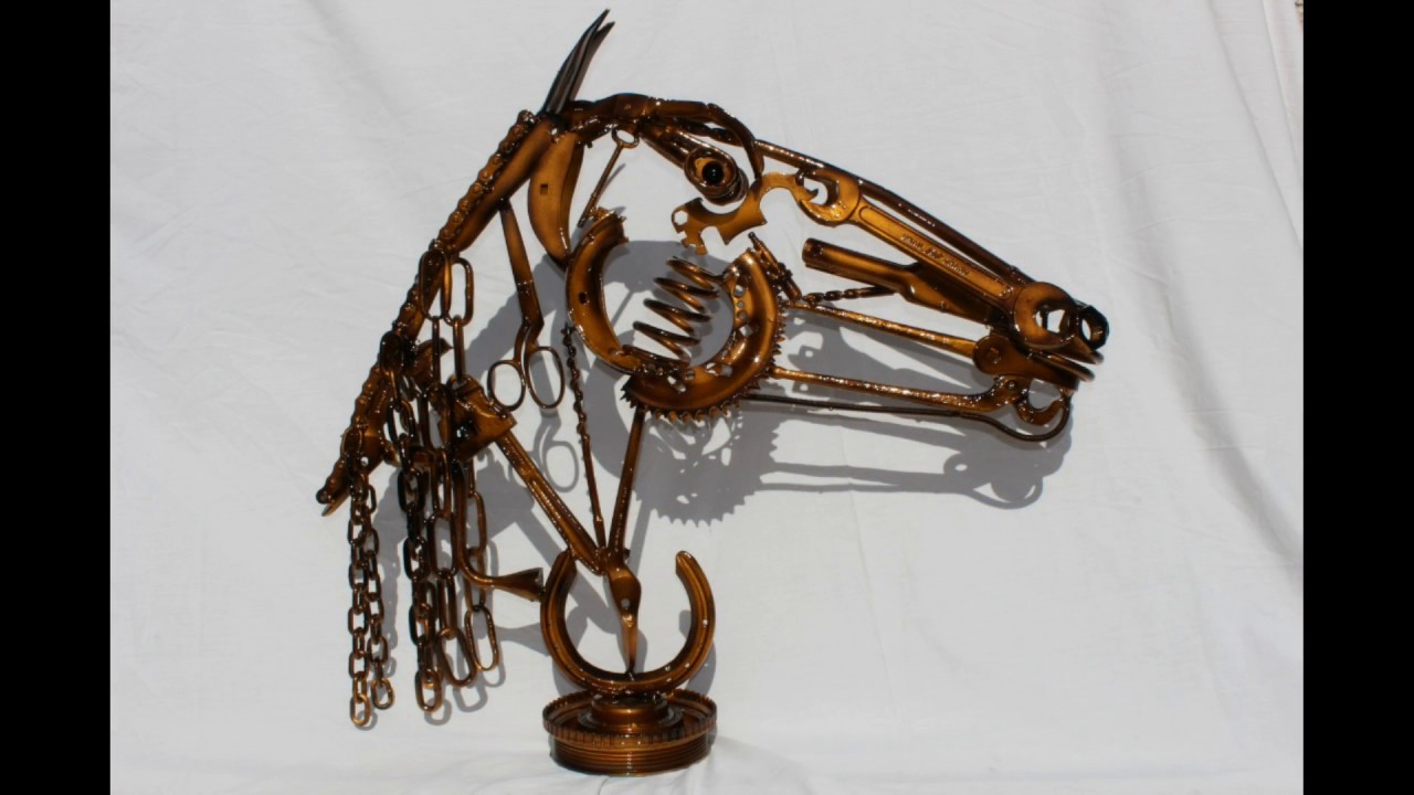 WELDED RECYCLED SCRAP METAL ART SCULPTURE MINI PORTFOLIO BY ROOSTERS CREATIONS (SCOTLAND)