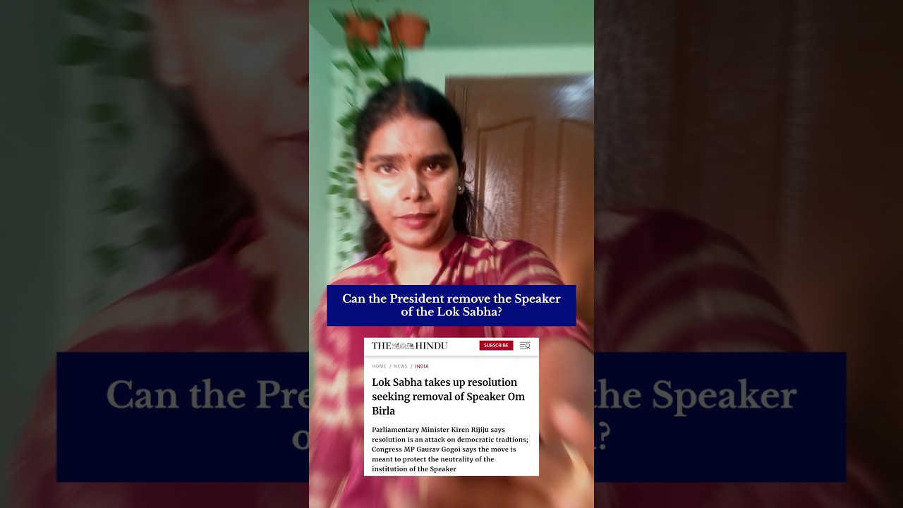 ❓ &ldquo;Can Parliament remove the Speaker of the Lok Sabha? If yes, how?&rdquo;#Speaker #upsc #TNPSC #Loksabha