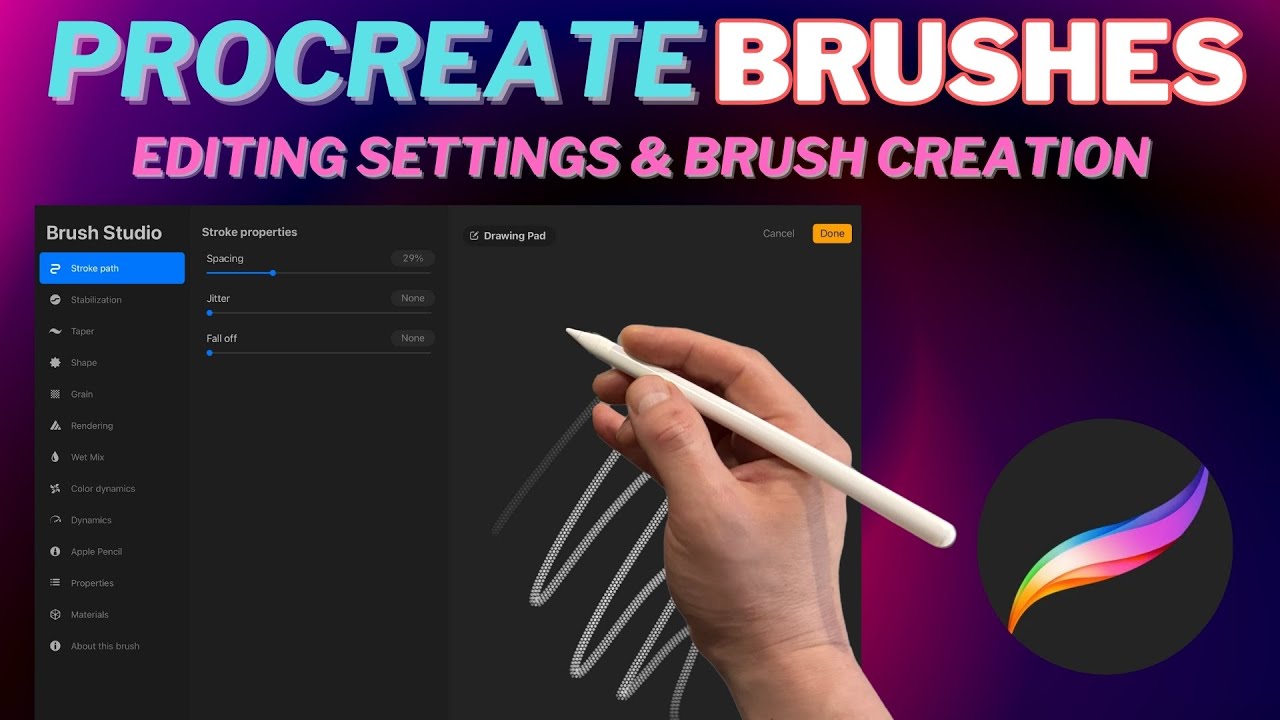 Make Your Own Tattoo-Style Brushes in Procreate (Brush Studio Settings Explained)
