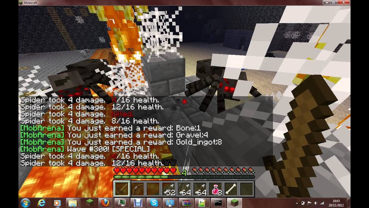 glitch on mob arena wave 303 minecraft