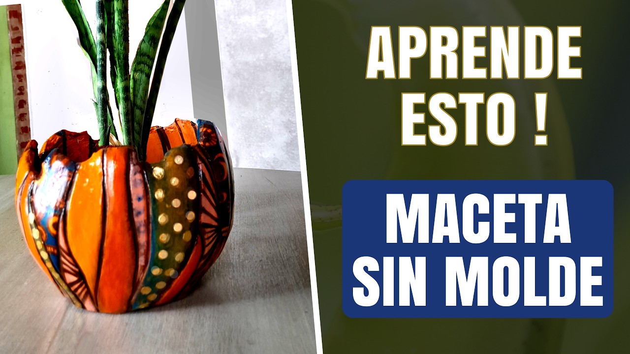 😱“Una maceta, mil formas: crea una pieza esférica artesanal sin molde”