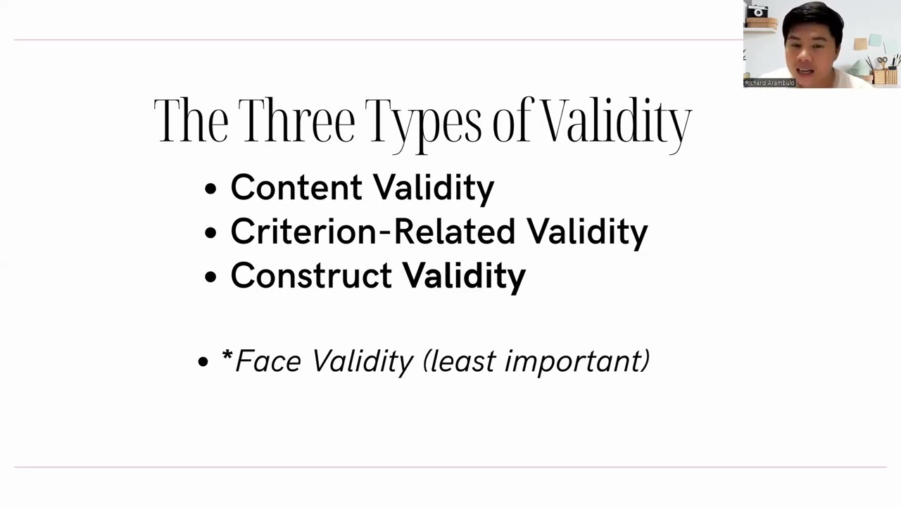 Video Lecture on Validity