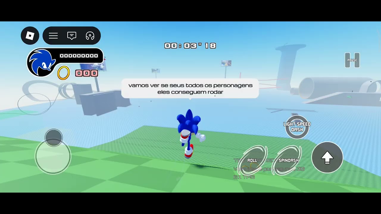 O jogo do Sonic do Roblox