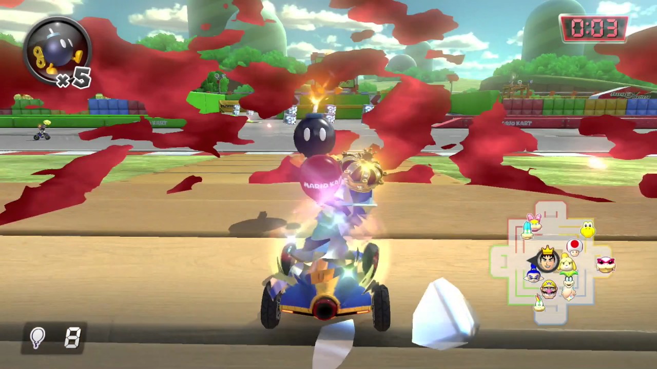 Mario Kart 8 Deluxe - SNES Battle Course 1 - All 5 Battle Modes