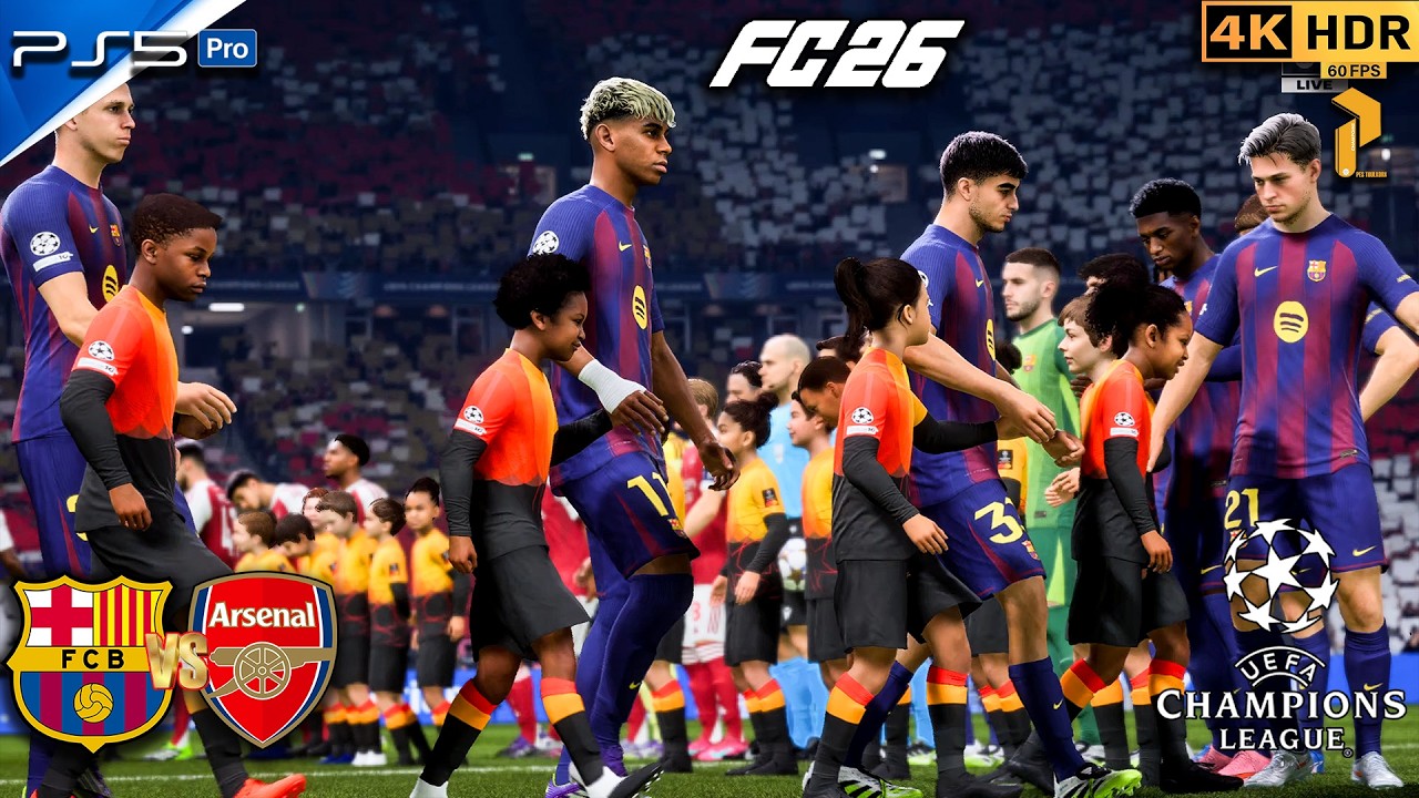 Barcelona vs Arsenal—UCL Final Epic Clash | FC 26 PS5 4K HDR #fc26 #ps5 #football #viral #fyp