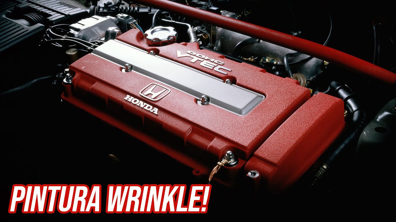 PINTANDO A TAMPA DE VÁLVULAS DOS HONDAS! VERMELHO WRINKLE!