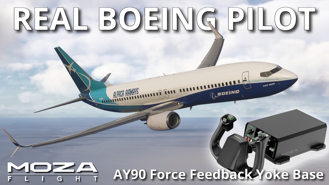 Настоящий пилот Boeing | Штурвал с обратной связью MOZA AY90 и MFY Pro | Первый взгляд и впечатления