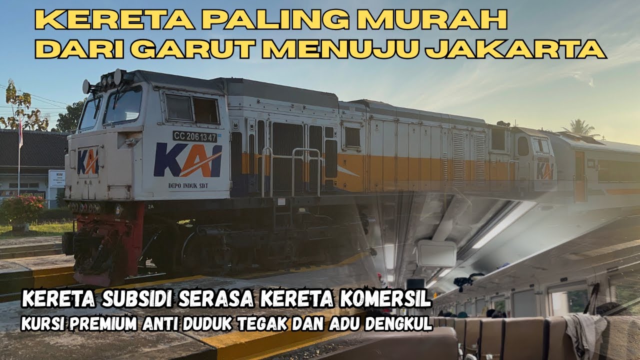 KERETA SUBSIDI UPGRADE RANGKAIAN JADI PREMIUM🤩 Naik KA Cikuray Cibatu - Pasar Senen