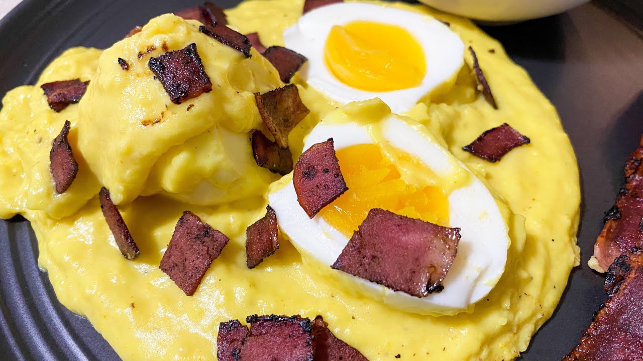 Eggs with Mustard sauce | Ali Alzu ..... طريقة تحضير افطار بيض بصلصة الخردل