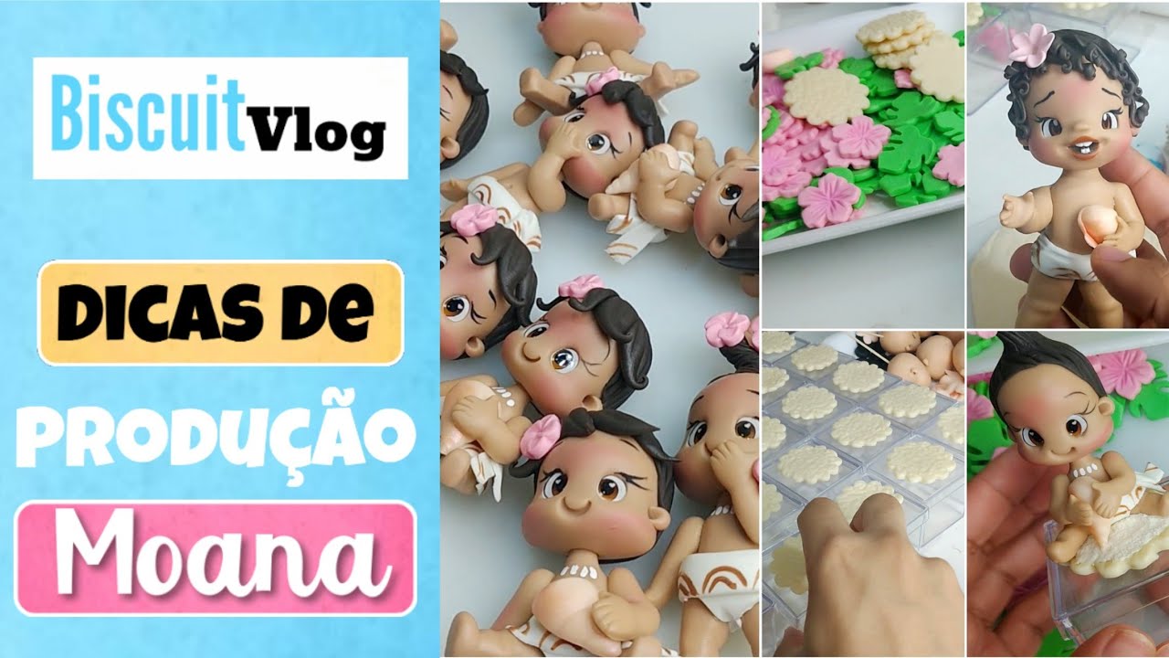 Dicas de produção das lembrancinha da Moana em biscuit | #BiscuitVlog Ep34 |Pierre Marinho