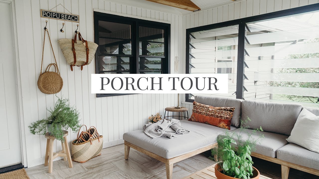 Our Porch Tour • Coastal Modern Farmhouse Style