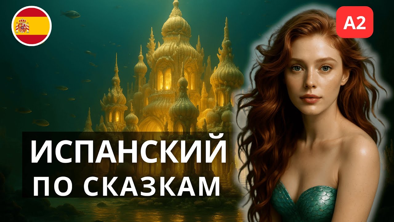 Испанский через сказки | A2 | Легкий способ учить язык с Русалочкой 🧜‍♀️